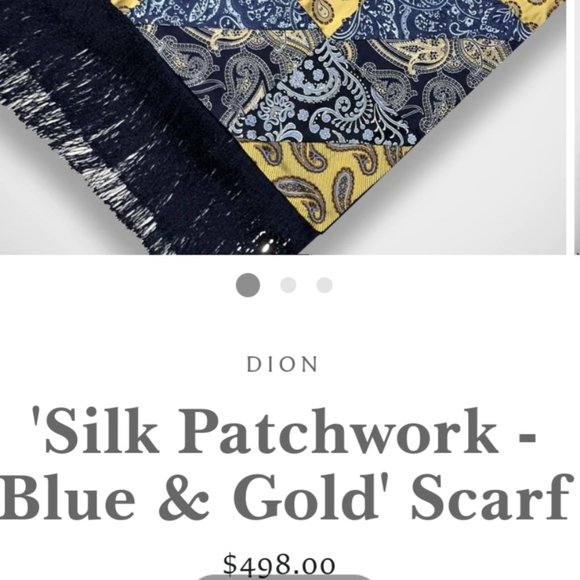 NWOT Dion 100% Silk Scarf - Picture 11 of 12